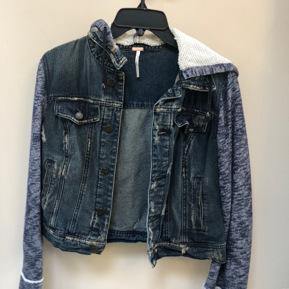 Free people Jean/sweater jacket